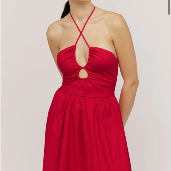 NWT Reformation Stassie Dress Cherry - Picture 3 of 7